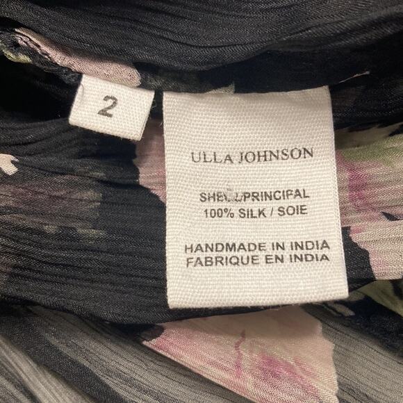 Ulla Johnson Silk Flora Floral Ruffled Georgette Top Size 2 - Picture 7 of 8